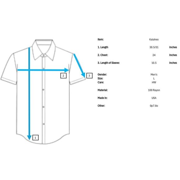 Kalaheo RJC Blue Hawaiian Shirt Mens L Abstract Button Front Beach Vacation - Picture 10 of 10